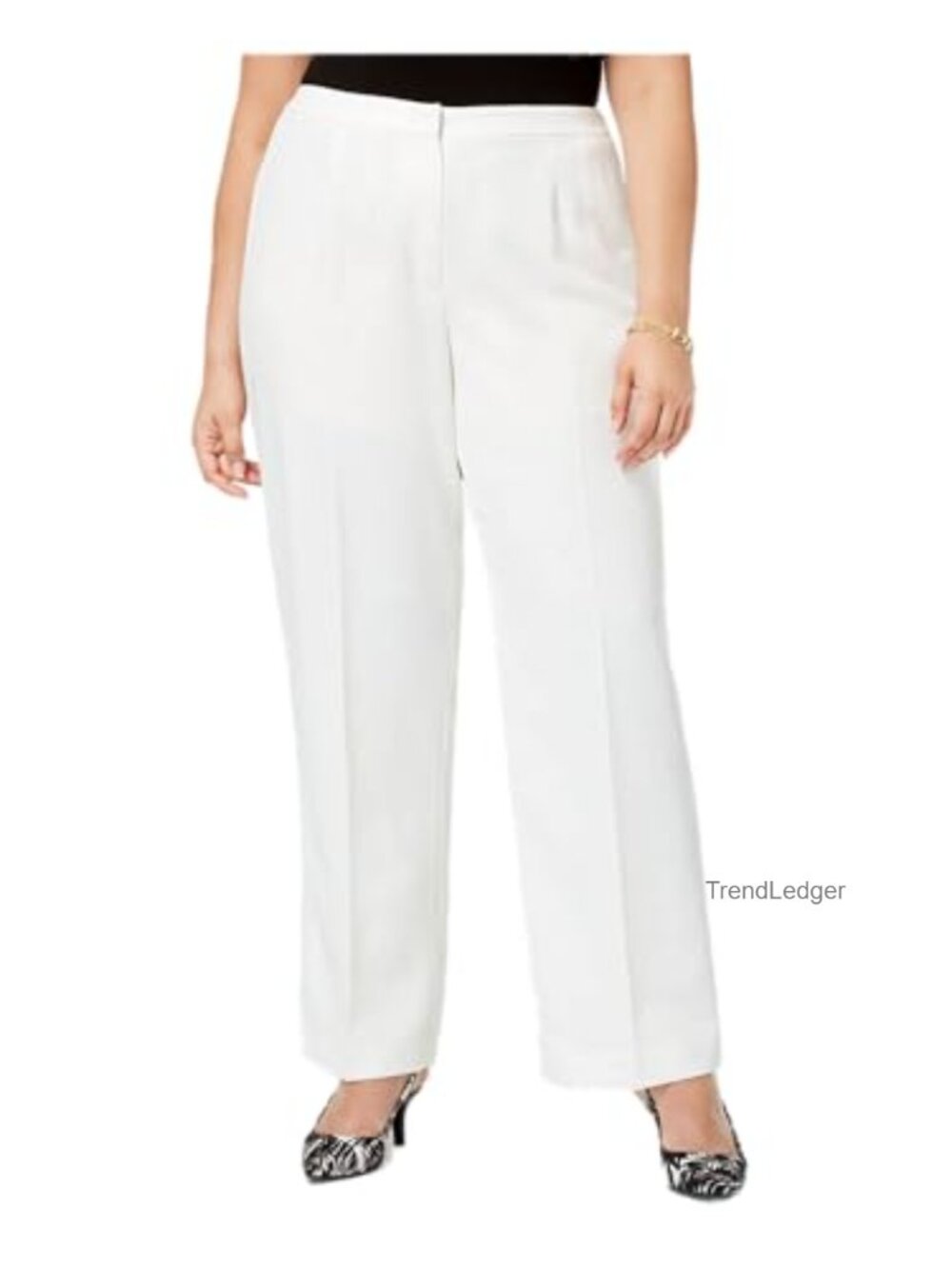 Women's Stretch Straight Leg Pants Office Trousers Wrinkle Resistant 22 Plus